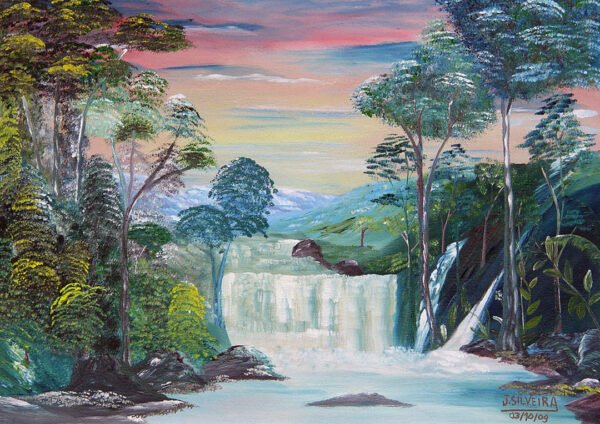 Cascata ao entardecer